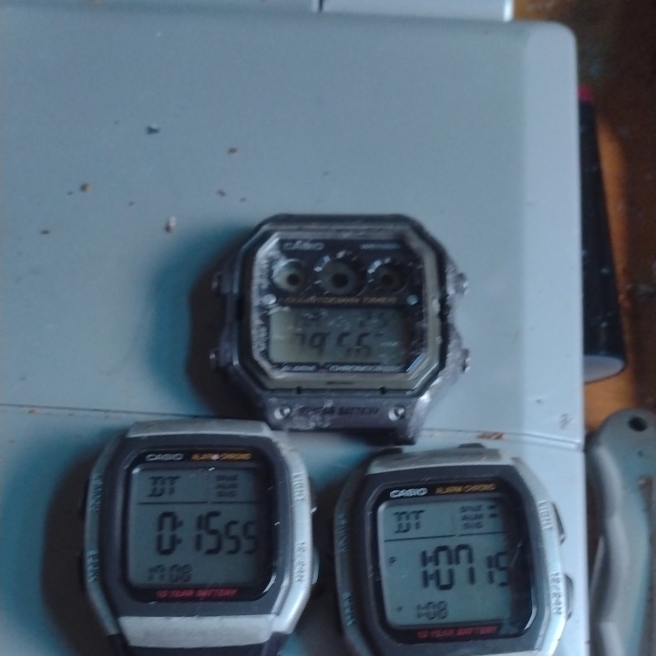 Casio Silver And Black Digital Watch Trio Casio Silver And Black Digital Watch Trio